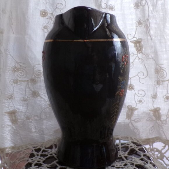 Vintage Red Ware Hand-painted Pitcher - Picture 8 of 9